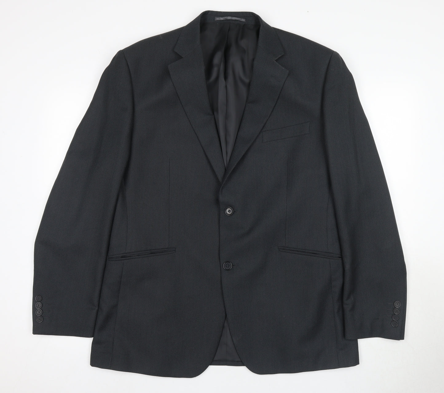 Dehavilland Men's Black Regular Fit Blazer, 42R
