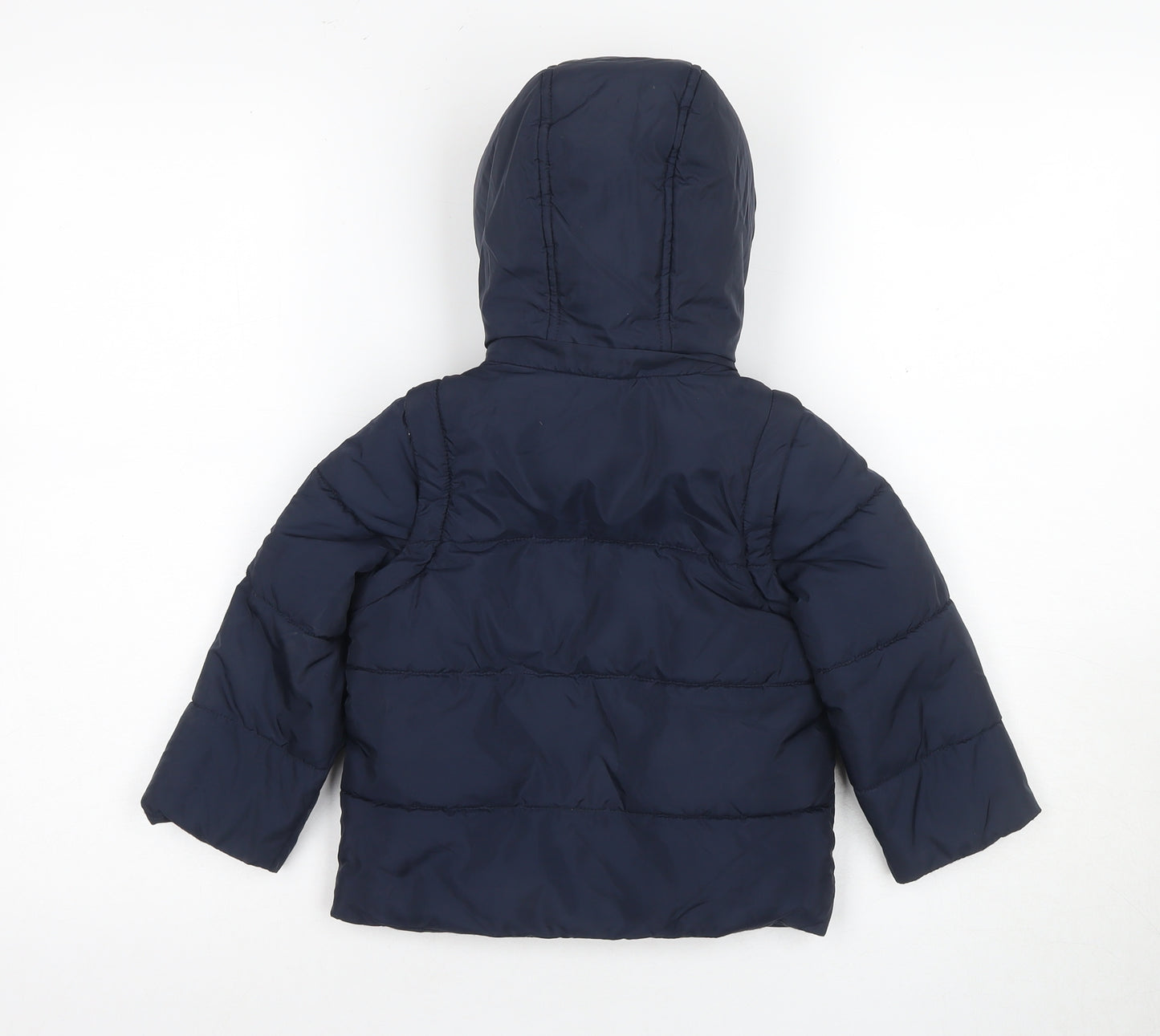 Joules Boys Blue Puffer Jacket 2 Years Hooded & Lined