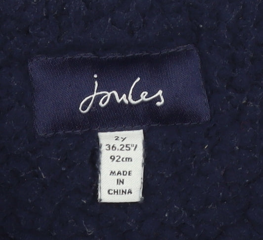 Joules Boys Blue Puffer Jacket 2 Years Hooded & Lined