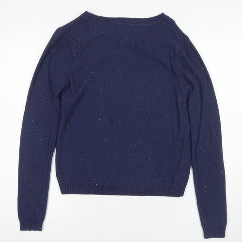 Laura Ashley Women's Blue Knit Pullover Jumper, Size 10