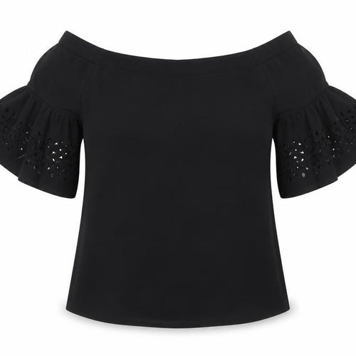 Banana Republic Women's Black Off-Shoulder Blouse XS