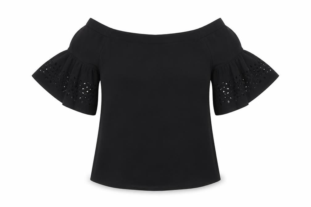 Banana Republic Women's Black Off-Shoulder Blouse XS