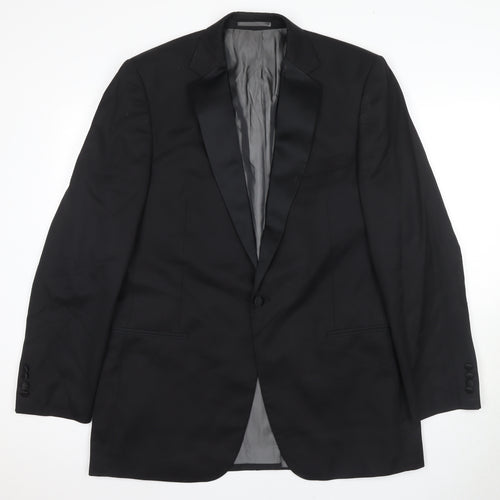 Pierre Cardin Men's Black Wool Tuxedo Blazer 42L