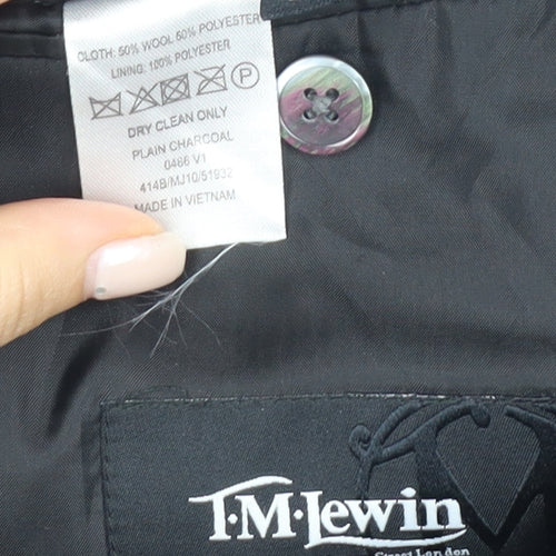 T.M. Lewin Grey Wool Blazer for Men, 42L