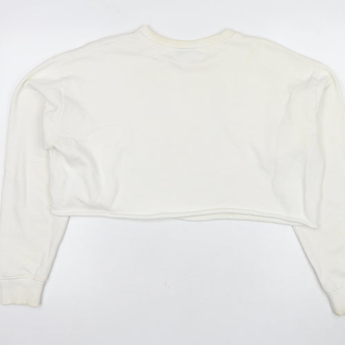 Topshop Women's White Panda Graphic Sweatshirt Size 10