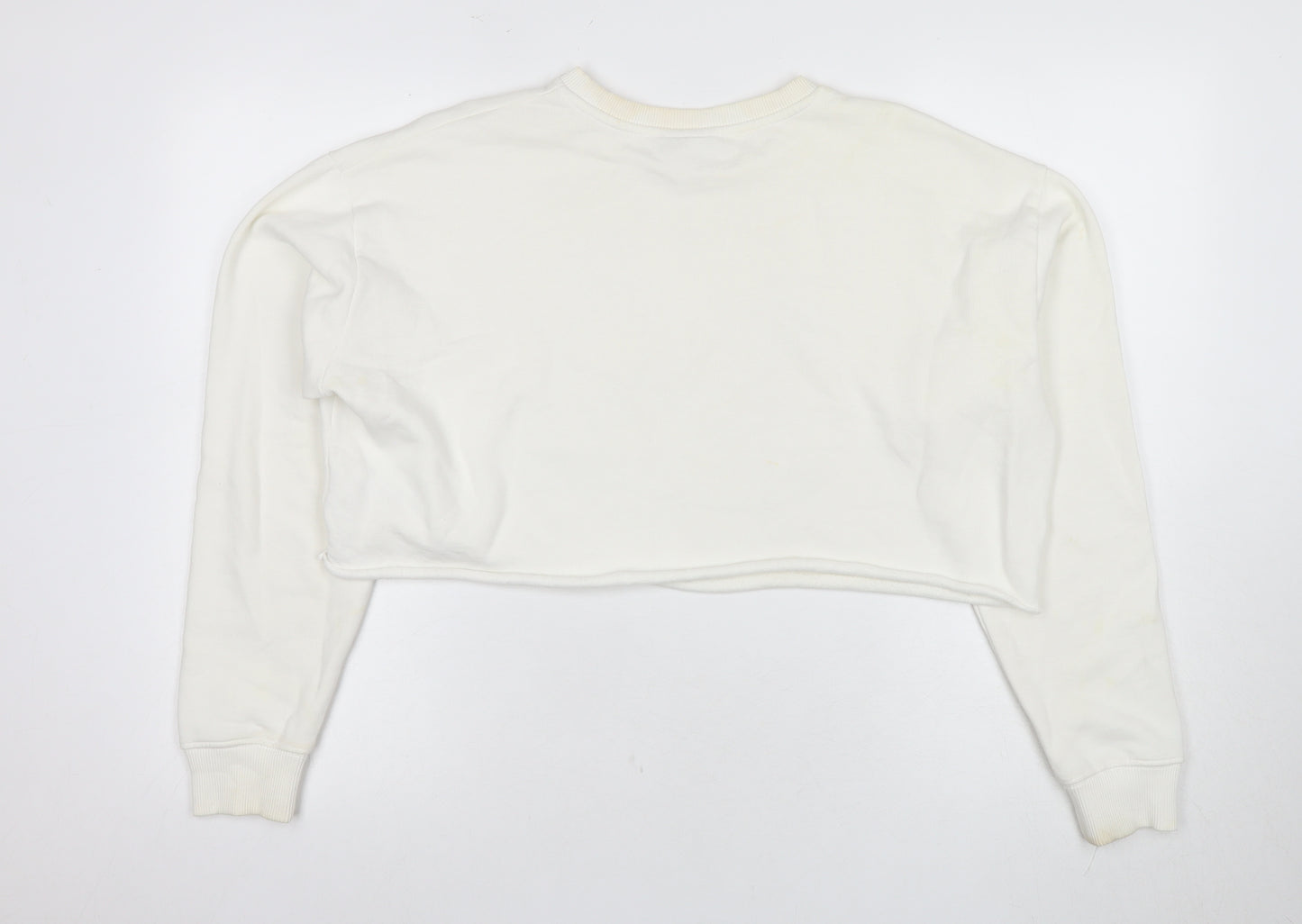 Topshop Women's White Panda Graphic Sweatshirt Size 10