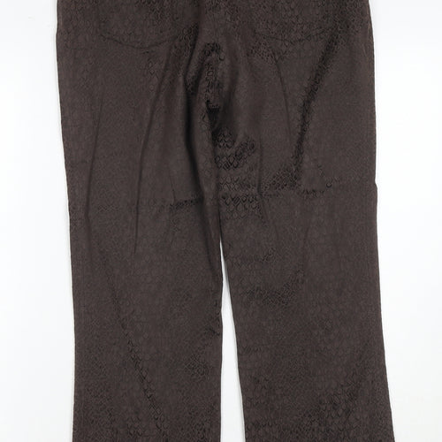 Jaeger Women’s Brown Animal Print Trousers - Size 12