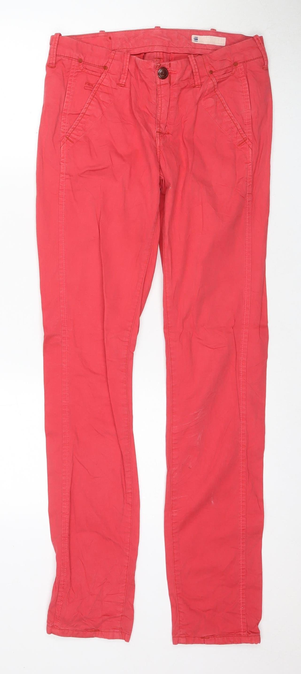 G-Star Women's Red Slim Tapered Jeans Size 27