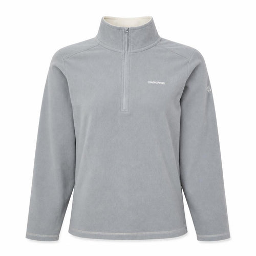 Craghoppers Women's Grey Size 12 1/4 Zip Fleece Sweatshirt