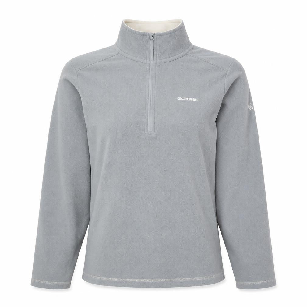 Craghoppers Women's Grey Size 12 1/4 Zip Fleece Sweatshirt