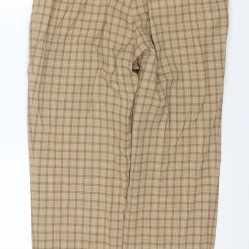 Country Rose Women's Beige Check Trousers Size 16