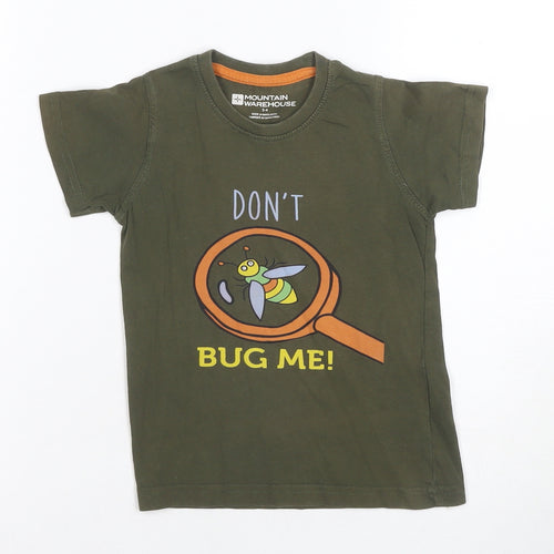 Mountain Warehouse Boys Green Graphic T-Shirt 3-4 Years