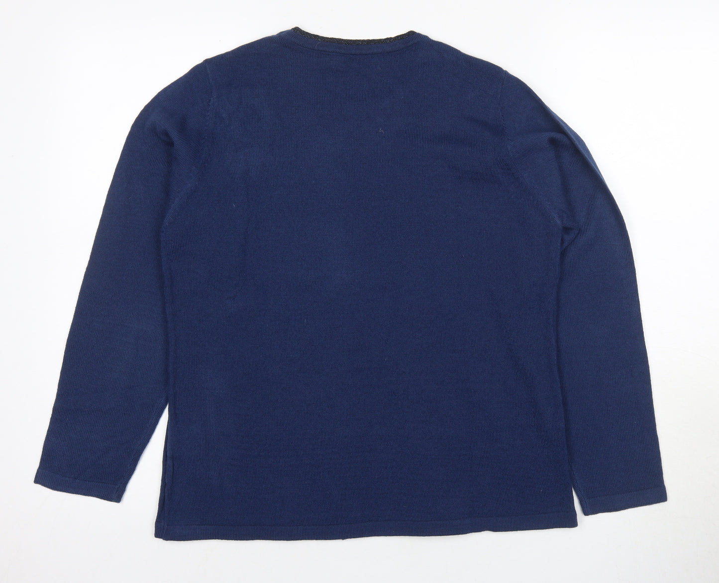 Honor Millburn Women's Blue Cardigan, Size 14, V-Neck