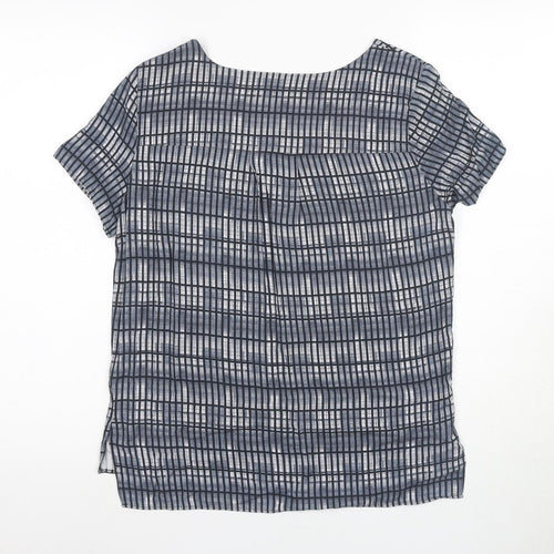 Calvin Klein Women's Black Woven Check T-Shirt S
