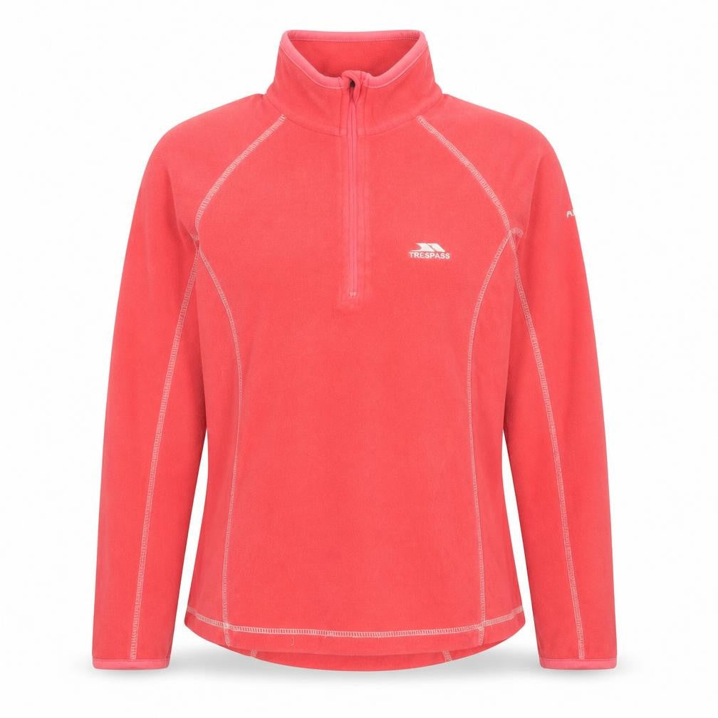 Front view of Trespass Women's Pink XS Fleece Sweatshirt