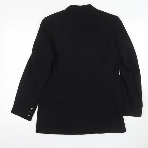 Viyella Women's Black Wool Blazer, Size 8, Formal Wear