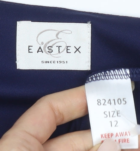 Eastex Women's Blue Lace Short Sleeve Top Size 12