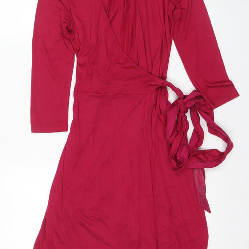 Banana Republic Women's Red Wrap Dress, Size S, Elegant