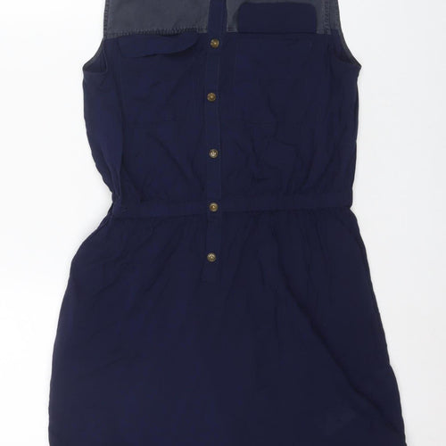Armani Exchange Women's Blue Silk Shirt Dress, Size 2
