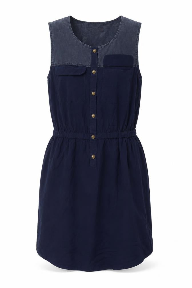 Armani Exchange Women's Blue Silk Shirt Dress, Size 2
