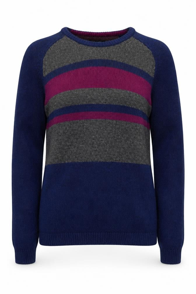 Ted Baker Unisex Multicoloured M Crew Neck Striped Jumper