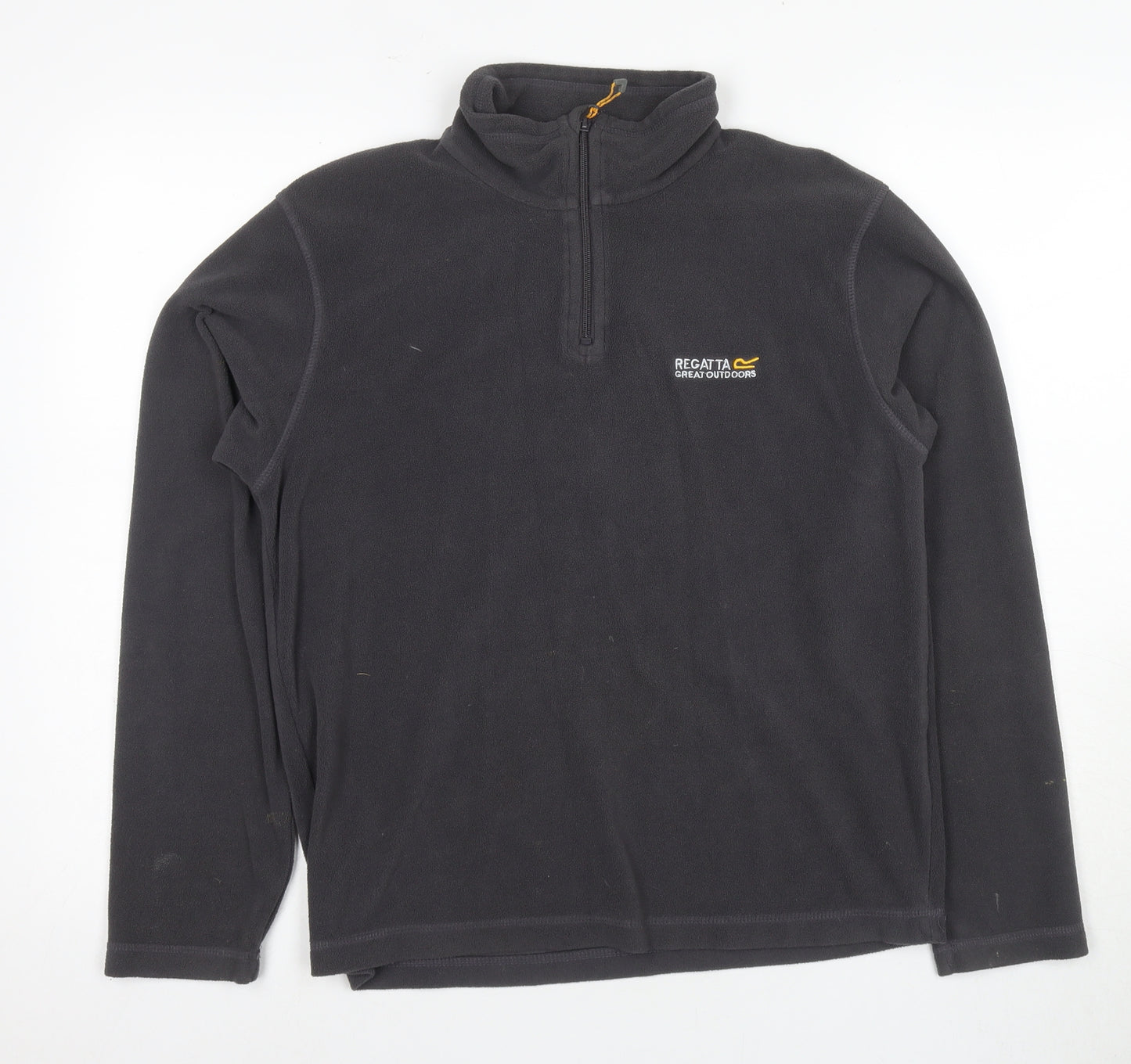 Regatta Men's Black 1/4 Zip Fleece Sweatshirt S