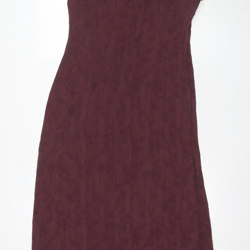 Laura Ashley Women's Purple Floral Midi Sheath Dress - Size 12