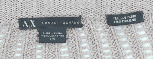 Armani Exchange Women's Beige Pullover Jumper L