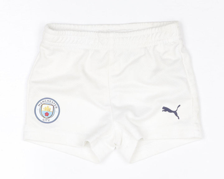 Puma White Unisex Baby Shorts 6-9 Months Sports Activewear