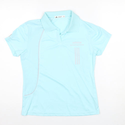 Adidas Boys Blue Polo Shirt XL, Solid Casual Wear