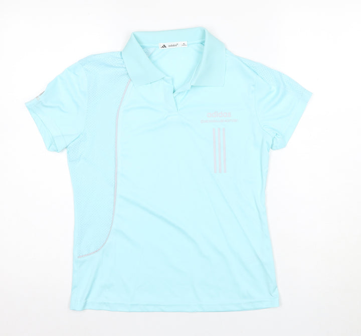 Adidas Boys Blue Polo Shirt XL, Solid Casual Wear