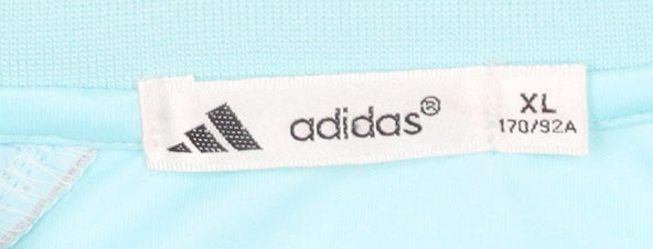 Adidas Boys Blue Polo Shirt XL, Solid Casual Wear