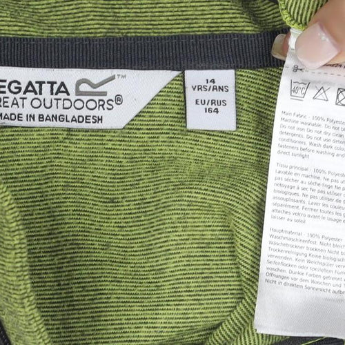 Regatta Boys Green Full Zip Hoodie 14 Years