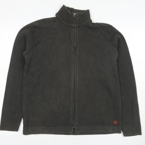 Hugo Boss Men's Green Full Zip Sweatshirt L