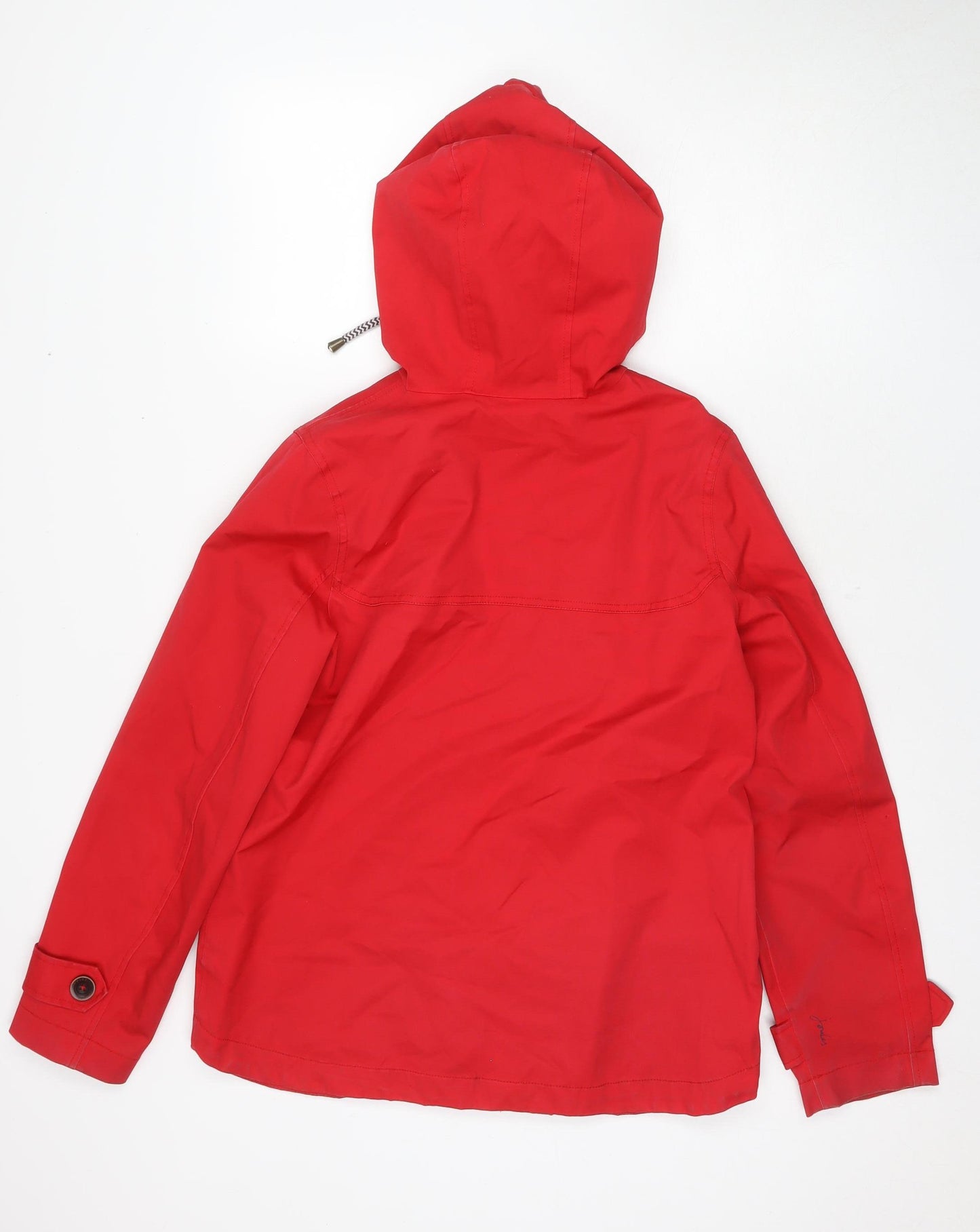 Joules Women's Red Hooded Rain Coat Size 10