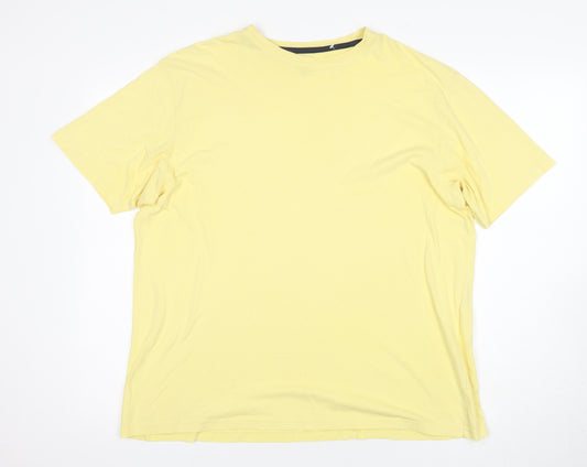 James Pringle Men's Yellow Cotton Crew Neck Tee L