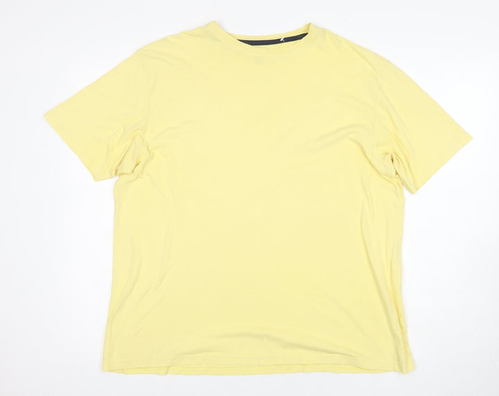 James Pringle Men's Yellow Cotton Crew Neck Tee L