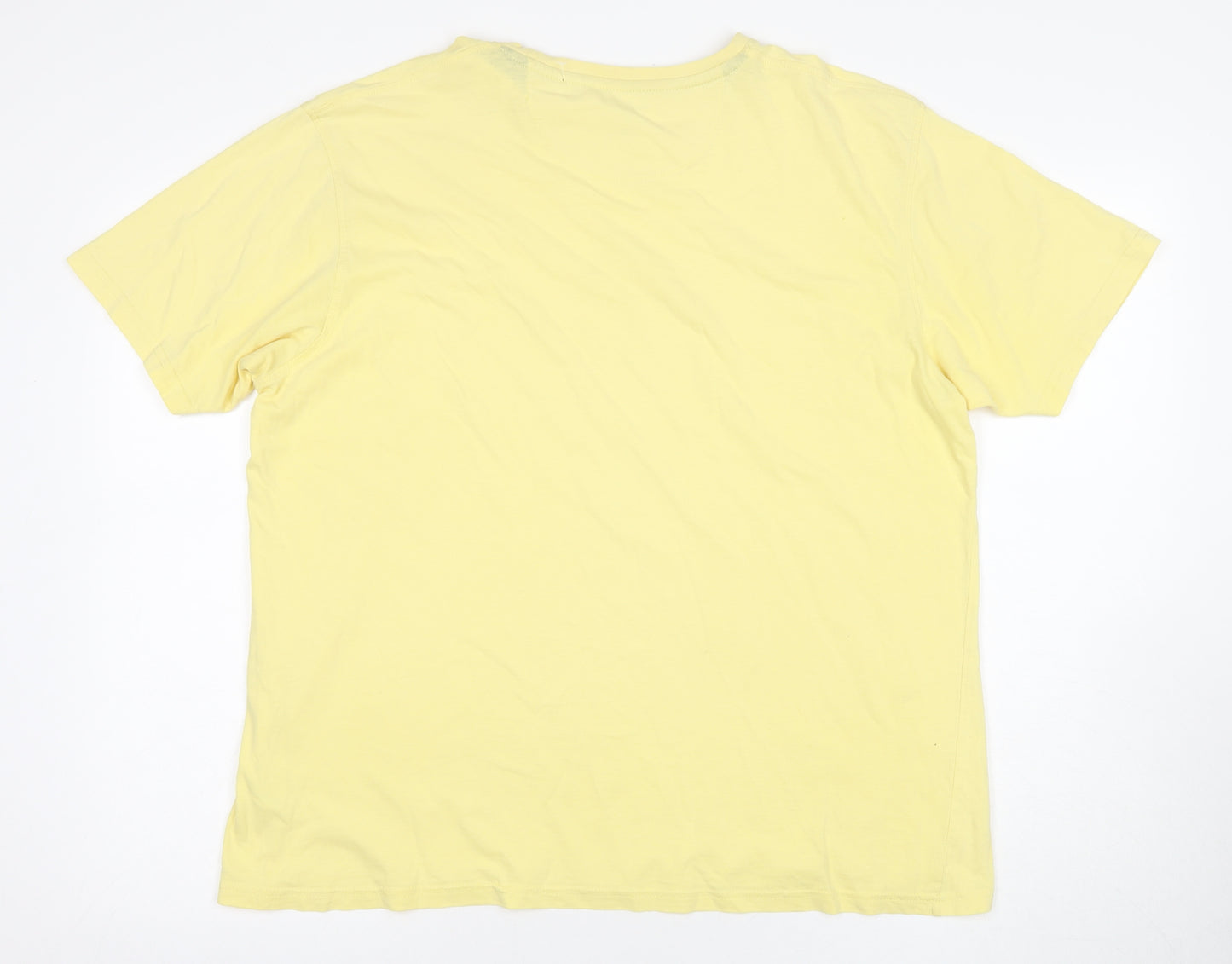 James Pringle Men's Yellow Cotton Crew Neck Tee L