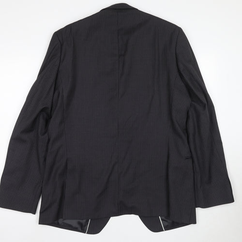 Jeff Banks Men's Black Striped Blazer 44L