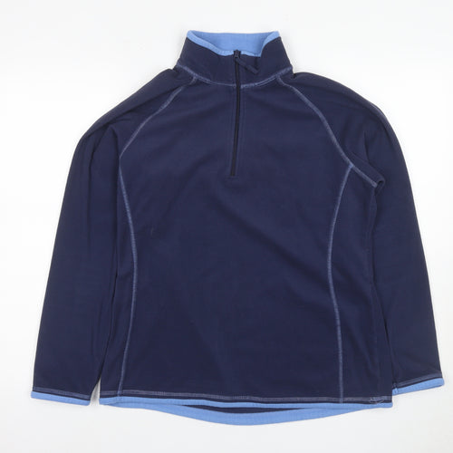 Mountain Warehouse Women's Blue 1/4 Zip Sweatshirt UK 16