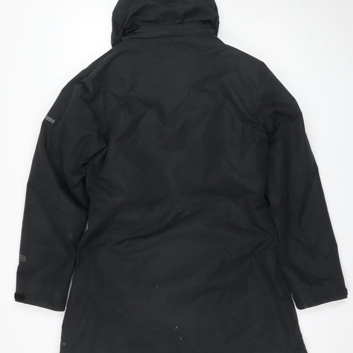 Trespass Women's Black Parka Jacket L Hooded Waterproof