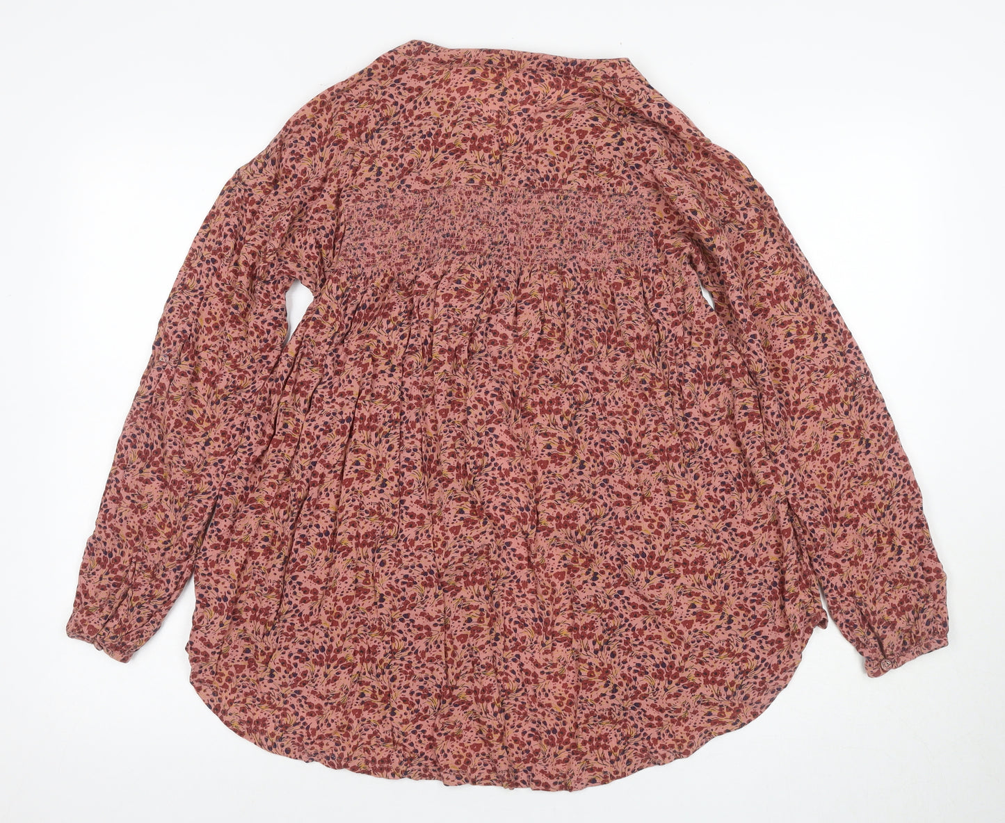 Fat Face Women's Pink Floral Tunic Blouse Size 10