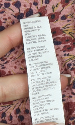 Fat Face Women's Pink Floral Tunic Blouse Size 10