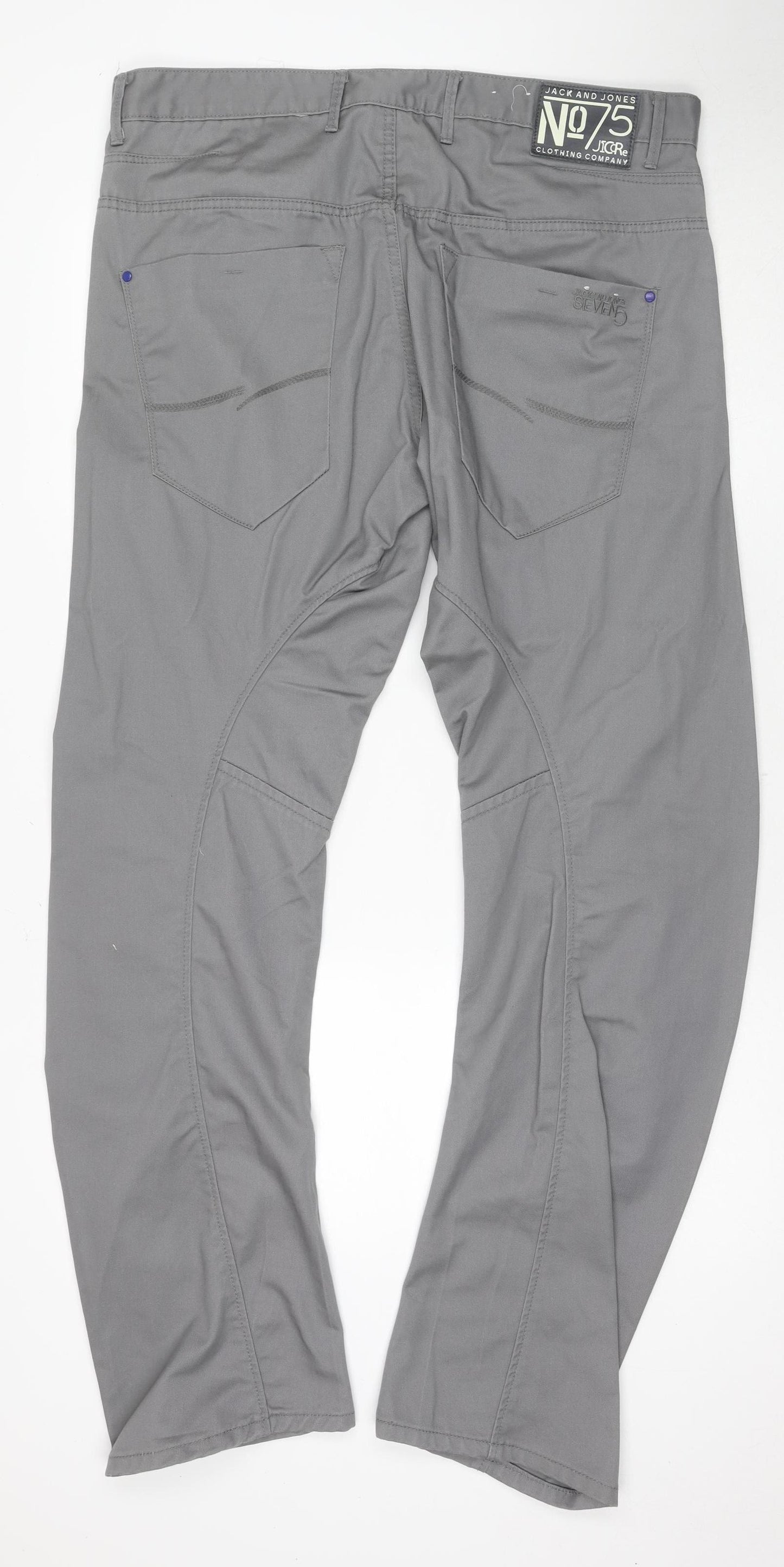 Jack & Jones Men's Grey Straight Jeans Size 39 Regular Fit