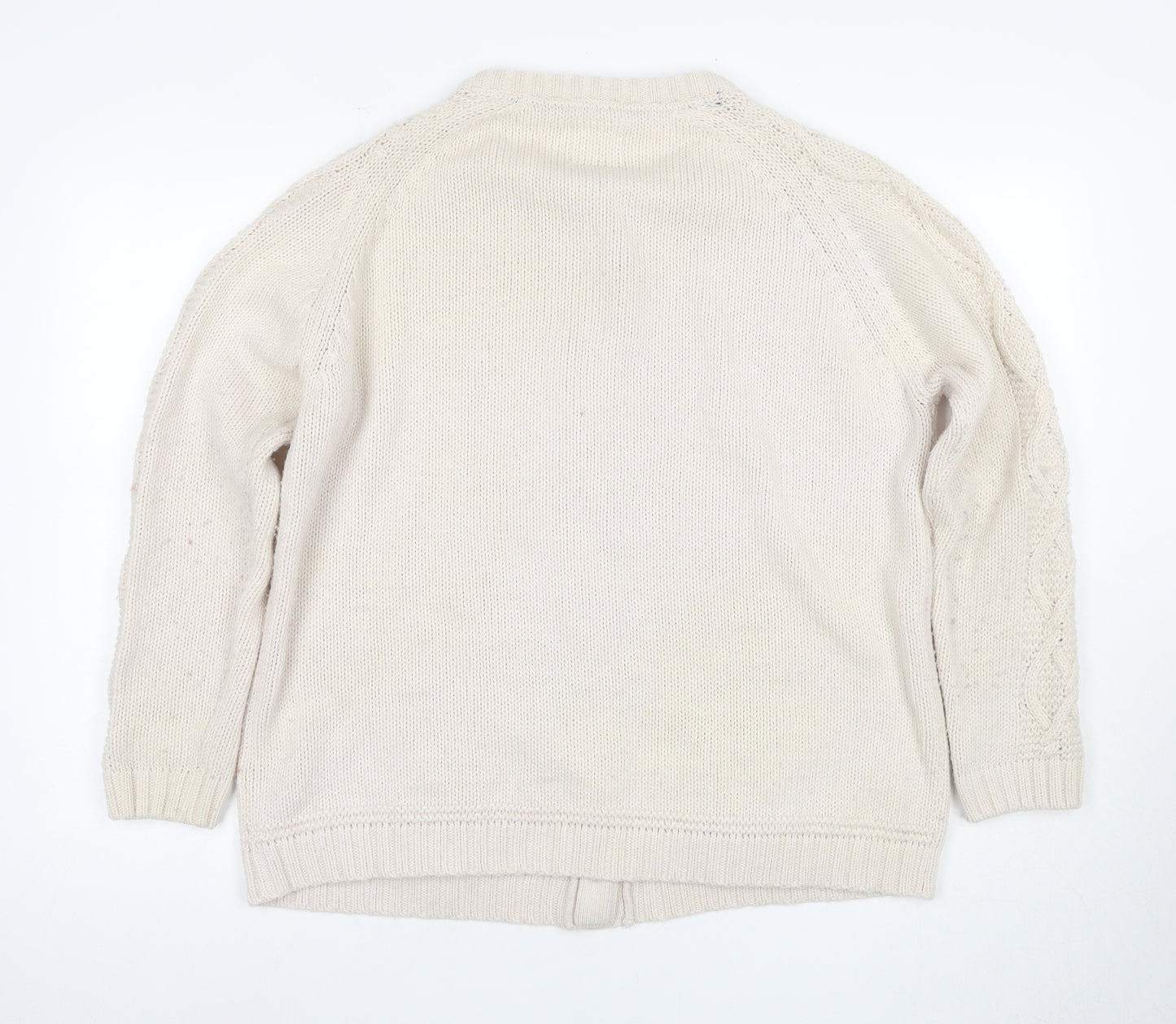 Country Rose Ivory Cable-Knit Cardigan XL