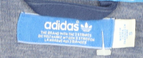 Adidas Men's Blue Full Zip Hoodie, Size S