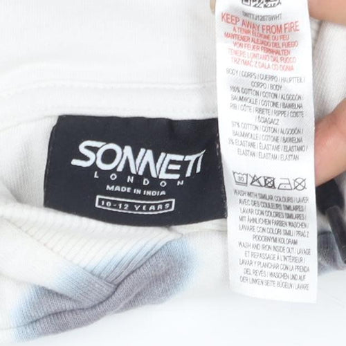 Sonneti Boys Ivory Tie-Dye Pullover Hoodie 10-12 Years