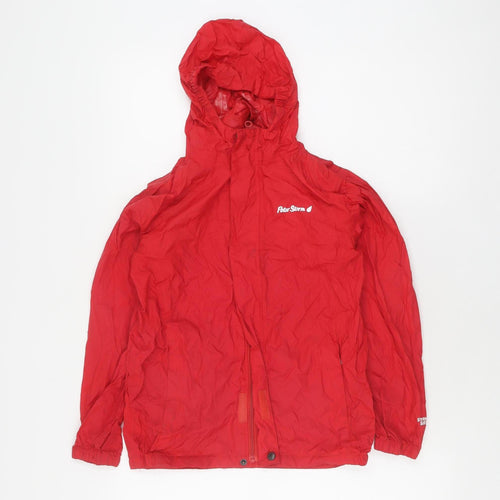 Peter Storm Girls Red Waterproof Rain Coat 9-10 Years