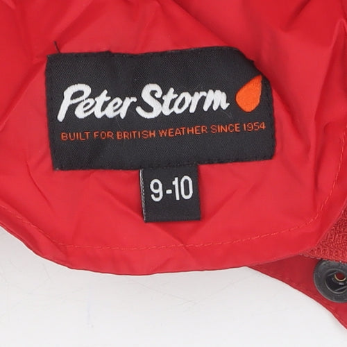 Peter Storm Girls Red Waterproof Rain Coat 9-10 Years