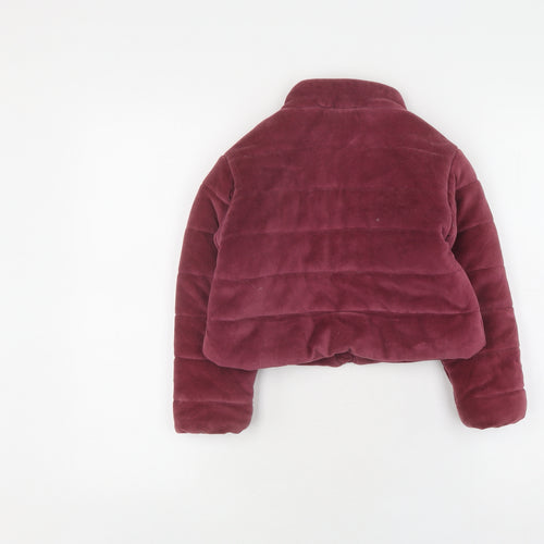 Umbro Girls Red Puffer Jacket 5-6 Years - Casual Autumn/Winter